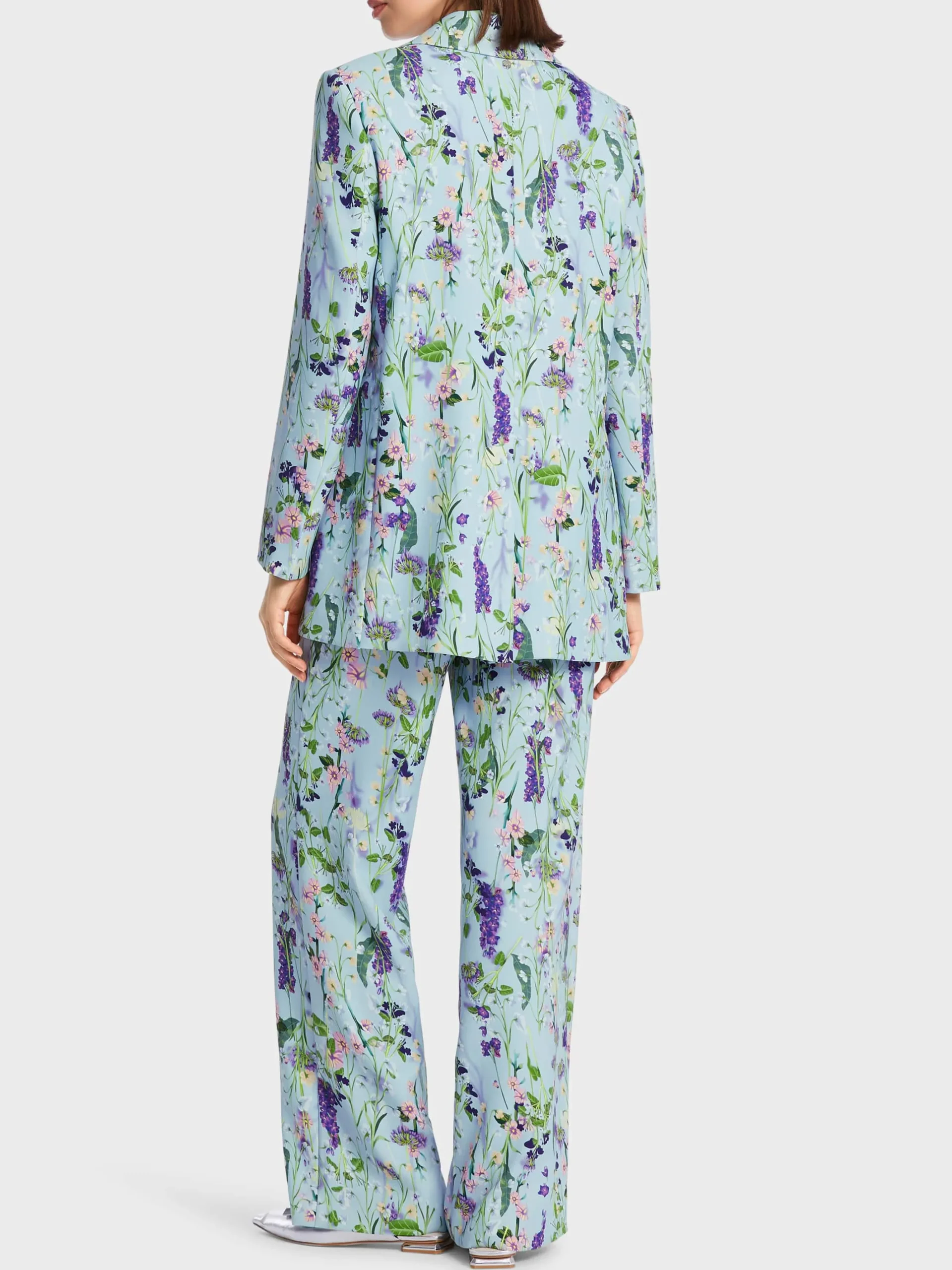 Marc Cain Blazer|Hosenanzüge-FLORAL BEDRUCKTER BLAZER soft summer sky