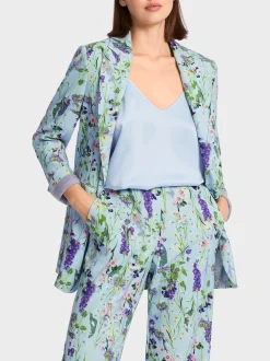 Marc Cain Blazer|Hosenanzüge-FLORAL BEDRUCKTER BLAZER soft summer sky