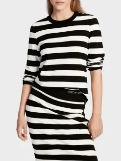 Marc Cain Pullover & Sweatshirts|Strick-GESTREIFTER SWEATER 