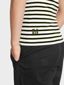 Marc Cain Shirts & Tops-GESTREIFTES, ÄRMELLOSES TOP black and white