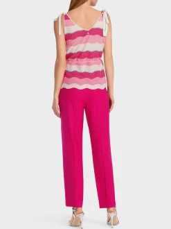 Marc Cain Shirts & Tops|Strick-GESTREIFTES STRICKTOP deep fuchsia