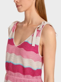 Marc Cain Shirts & Tops|Strick-GESTREIFTES STRICKTOP deep fuchsia