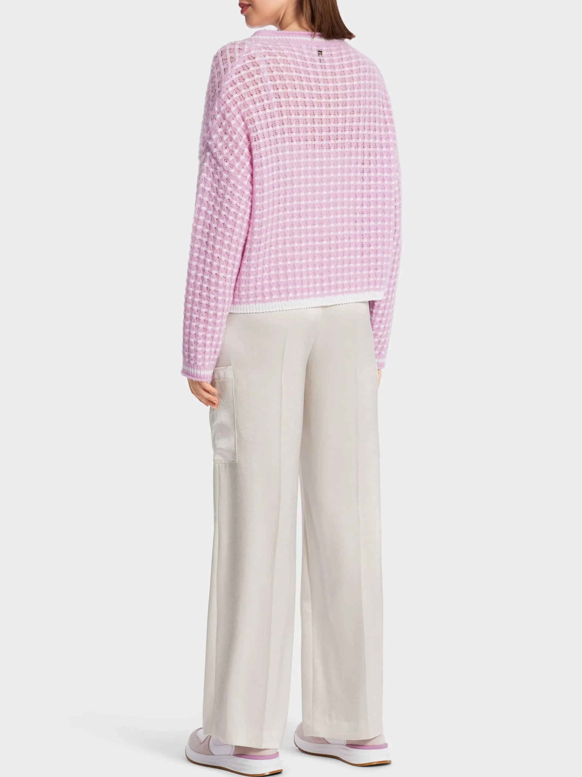 Marc Cain Pullover & Sweatshirts|Strick-GESTRICKTER PULLI "RETHINK TOGETHER" pink lavender