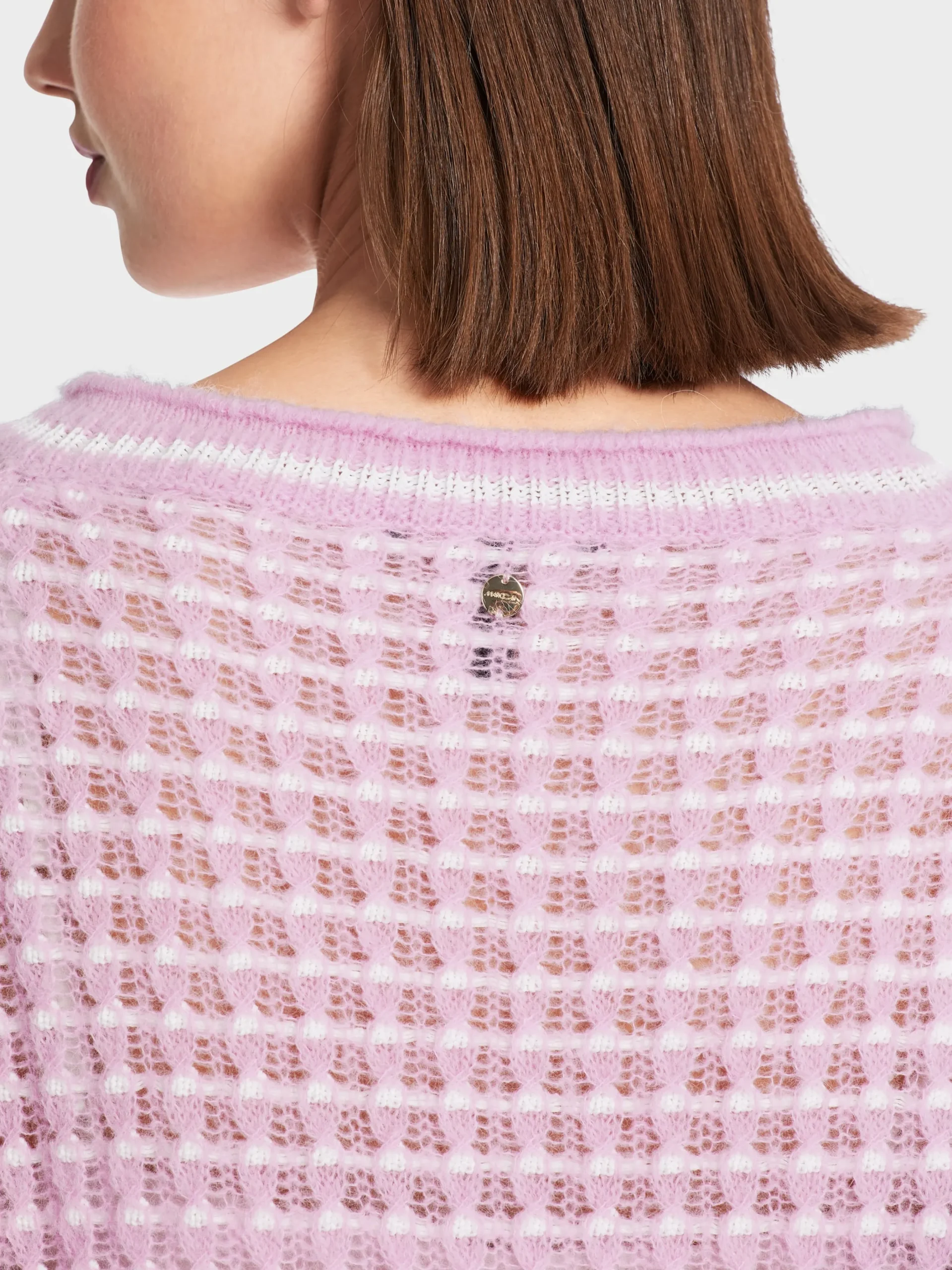 Marc Cain Pullover & Sweatshirts|Strick-GESTRICKTER PULLI "RETHINK TOGETHER" pink lavender