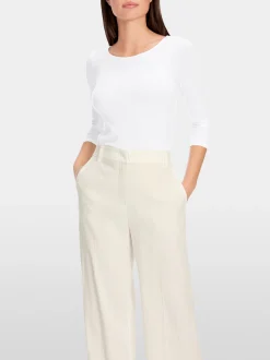 Marc Cain Shirts & Tops-HAUCHZARTES LONGSLEEVE white