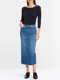 Marc Cain Shirts & Tops-HAUCHZARTES LONGSLEEVE midnight blue