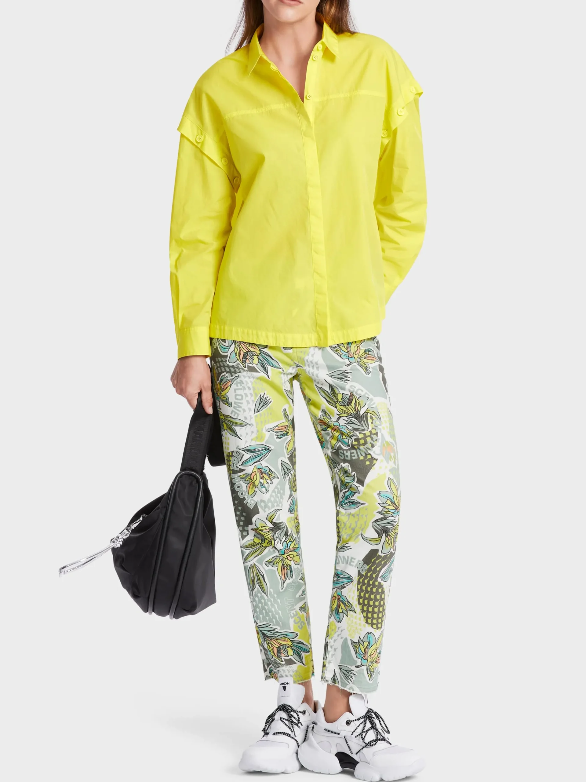 Marc Cain Blusen & Tuniken-HEMDBLUSE IN A-LINIE "RETHINK TOGETHER" soft limeade