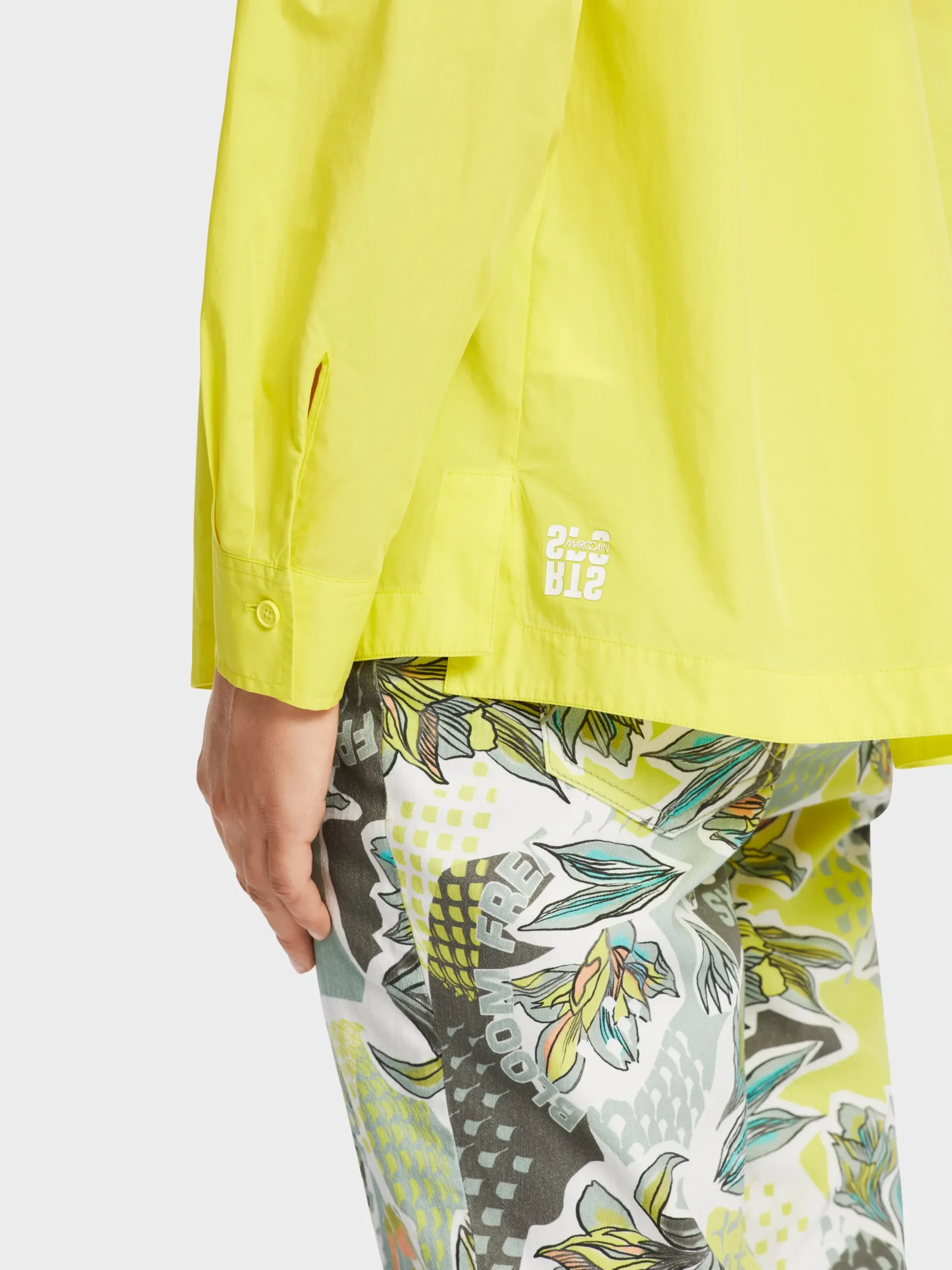 Marc Cain Blusen & Tuniken-HEMDBLUSE IN A-LINIE "RETHINK TOGETHER" soft limeade