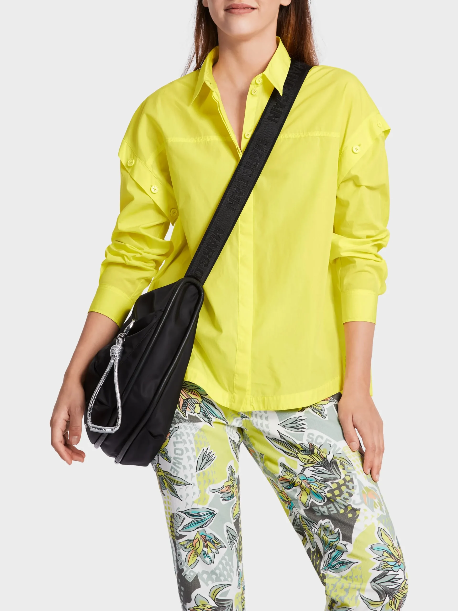 Marc Cain Blusen & Tuniken-HEMDBLUSE IN A-LINIE "RETHINK TOGETHER" soft limeade