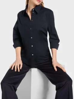 Marc Cain Blusen & Tuniken-HEMDBLUSE MIT EFFEKTVOLLER ÄRMELLÖSUNG midnight blue
