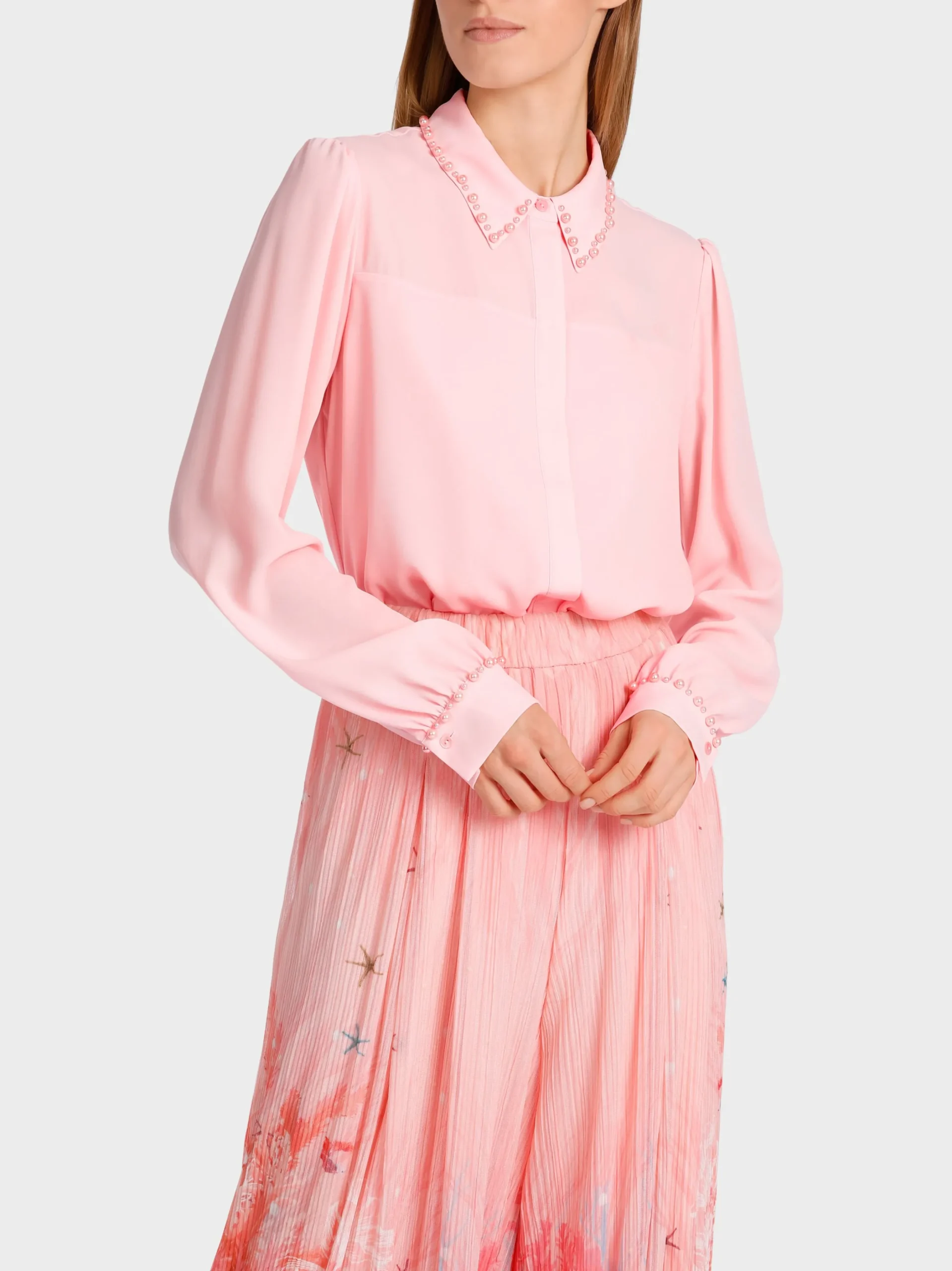 Marc Cain Blusen & Tuniken-HEMDBLUSE MIT PERLEN soft seashell