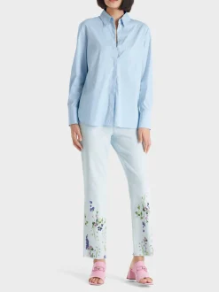Marc Cain Blusen & Tuniken-HEMDBLUSE MIT VERLÄNGERTEM RÜCKEN soft summer sky