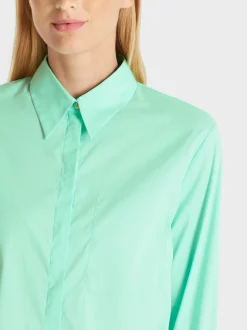 Marc Cain Blusen & Tuniken-HEMDBLUSE MIT VERLÄNGERTEM RÜCKEN soft malachite