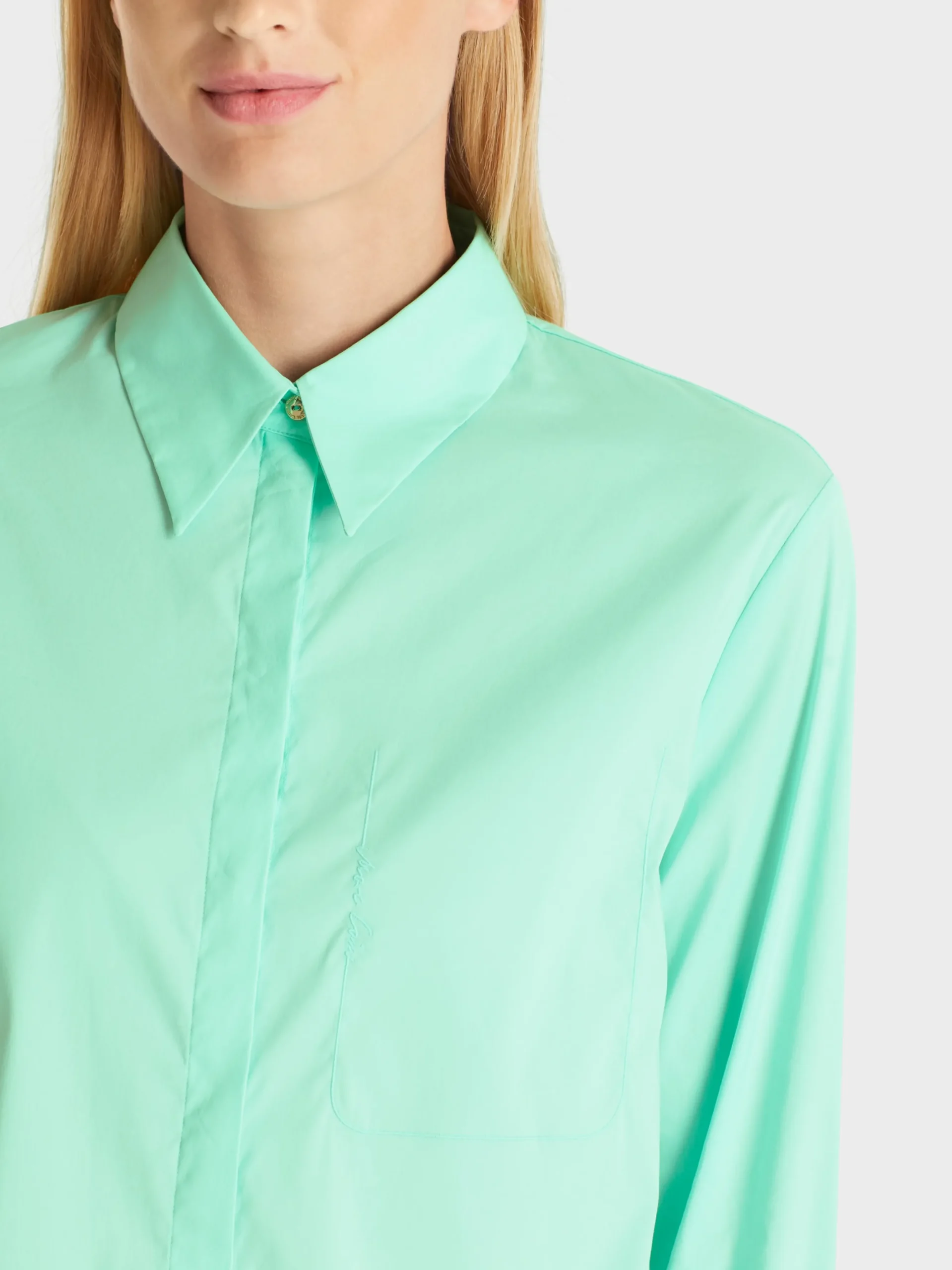 Marc Cain Blusen & Tuniken-HEMDBLUSE MIT VERLÄNGERTEM RÜCKEN soft malachite