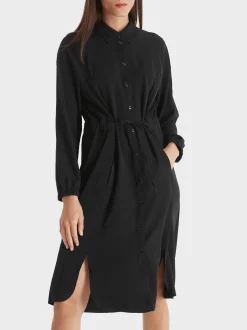 Marc Cain Kleider-HEMDBLUSENKLEID MIT RAGLAN black