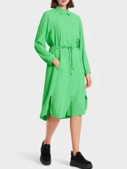 Marc Cain Kleider-HEMDBLUSENKLEID MIT RAGLAN new neon green