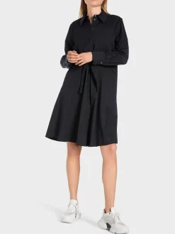 Marc Cain Kleider-HEMDBLUSENKLEID MIT STOFFGÜRTEL midnight blue