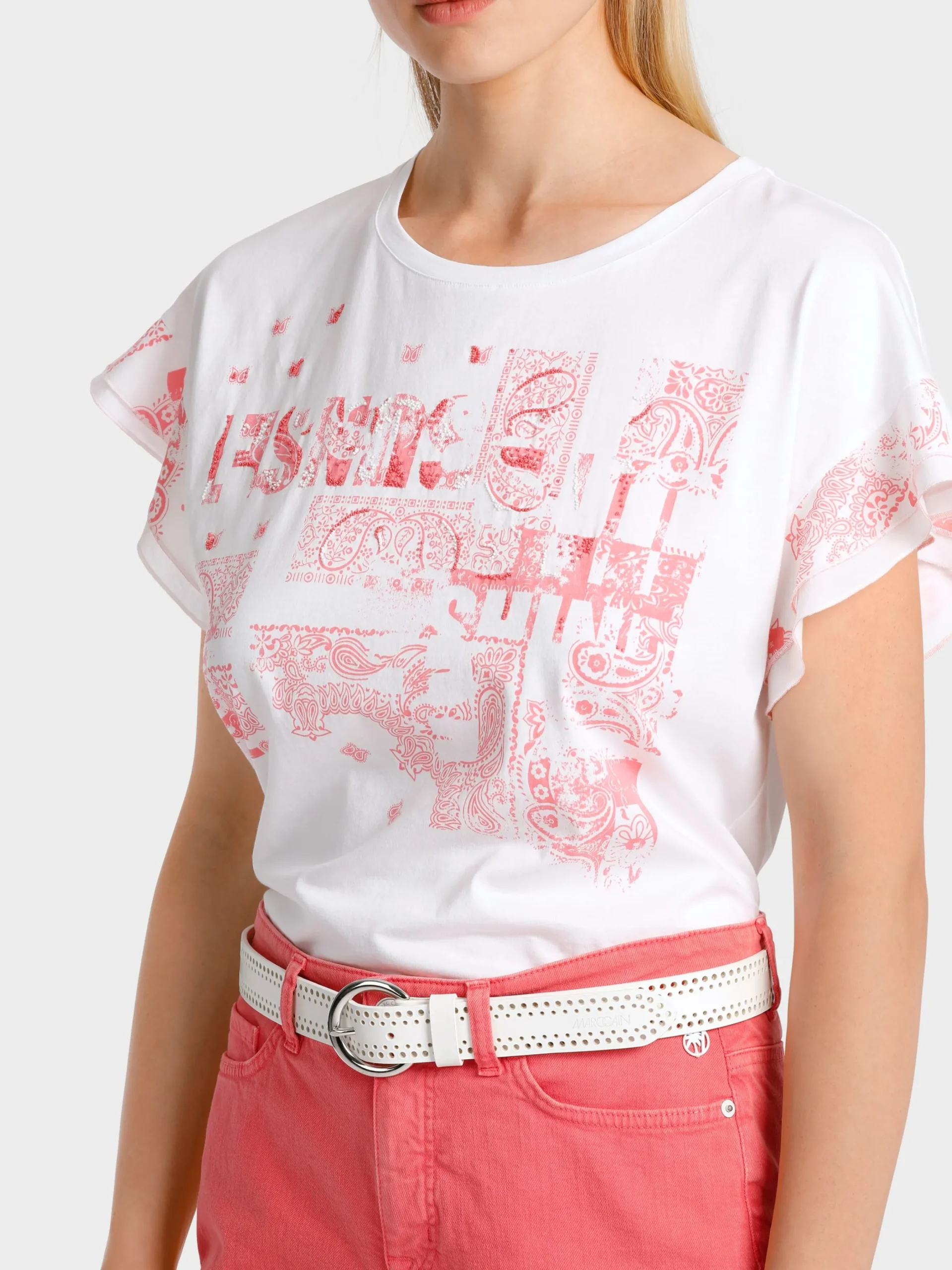 Marc Cain Accessoires-HÜFTGÜRTEL AUS RINDLEDER white