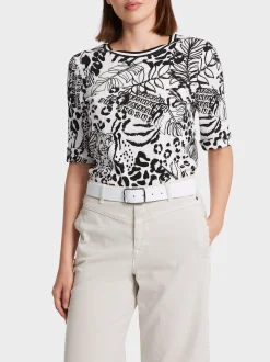Marc Cain Accessoires-HÜFTGÜRTEL MIT PRÄGEDRUCK white