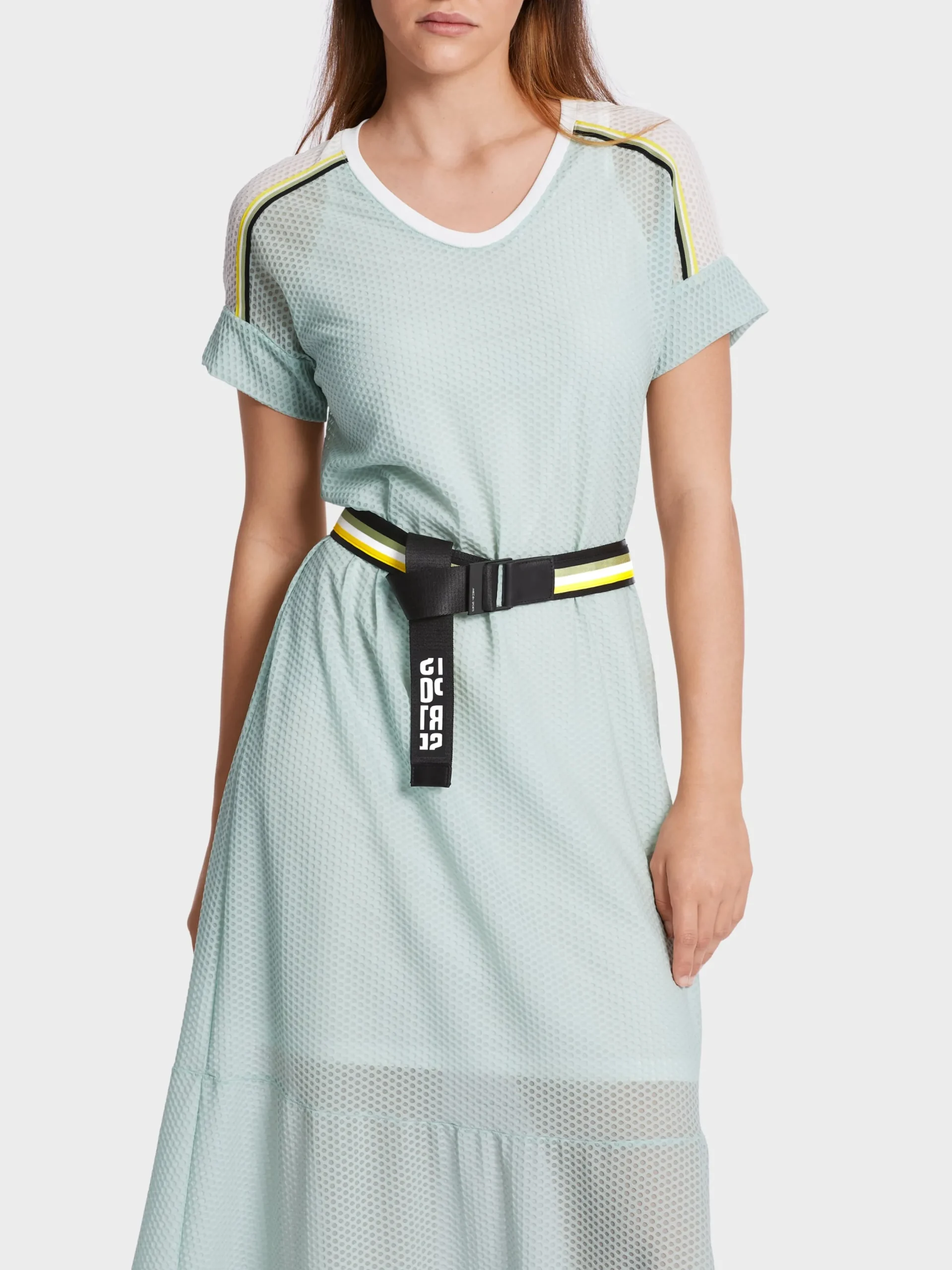 Marc Cain Accessoires-HÜFTGÜRTEL MIT STREIFENBORDÜRE soft sage