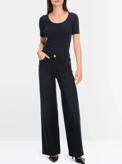 Marc Cain Shirts & Tops-HOCHWERTIGES BASIC-SHIRT midnight blue