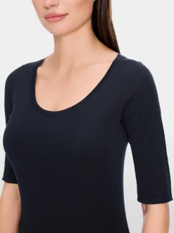 Marc Cain Shirts & Tops-HOCHWERTIGES BASIC-SHIRT midnight blue