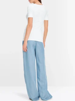 Marc Cain Shirts & Tops-HOCHWERTIGES BASIC-SHIRT white