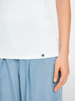 Marc Cain Shirts & Tops-HOCHWERTIGES BASIC-SHIRT white