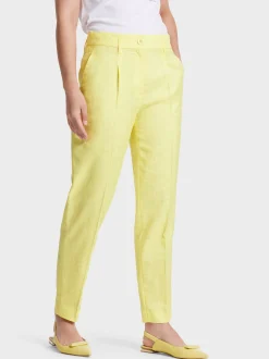 Marc Cain Hosen-HOSE FAQUS IN LEINEN-OPTIK pale lemon