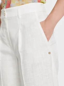 Marc Cain Hosen-HOSE FAQUS IN LEINEN-OPTIK off-white