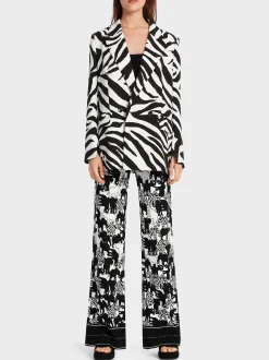 Marc Cain Hosen|Strick-HOSE FASTIV KNITTED IN GERMANY white and black