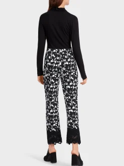 Marc Cain Hosen|Hosenanzüge-HOSE FATSA IM ANIMAL-DESSIN black and white
