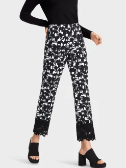 Marc Cain Hosen|Hosenanzüge-HOSE FATSA IM ANIMAL-DESSIN black and white
