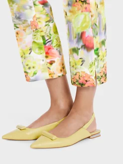 Marc Cain Hosen|Hosenanzüge-HOSE FATSA MIT BLURRY PRINT pale lemon
