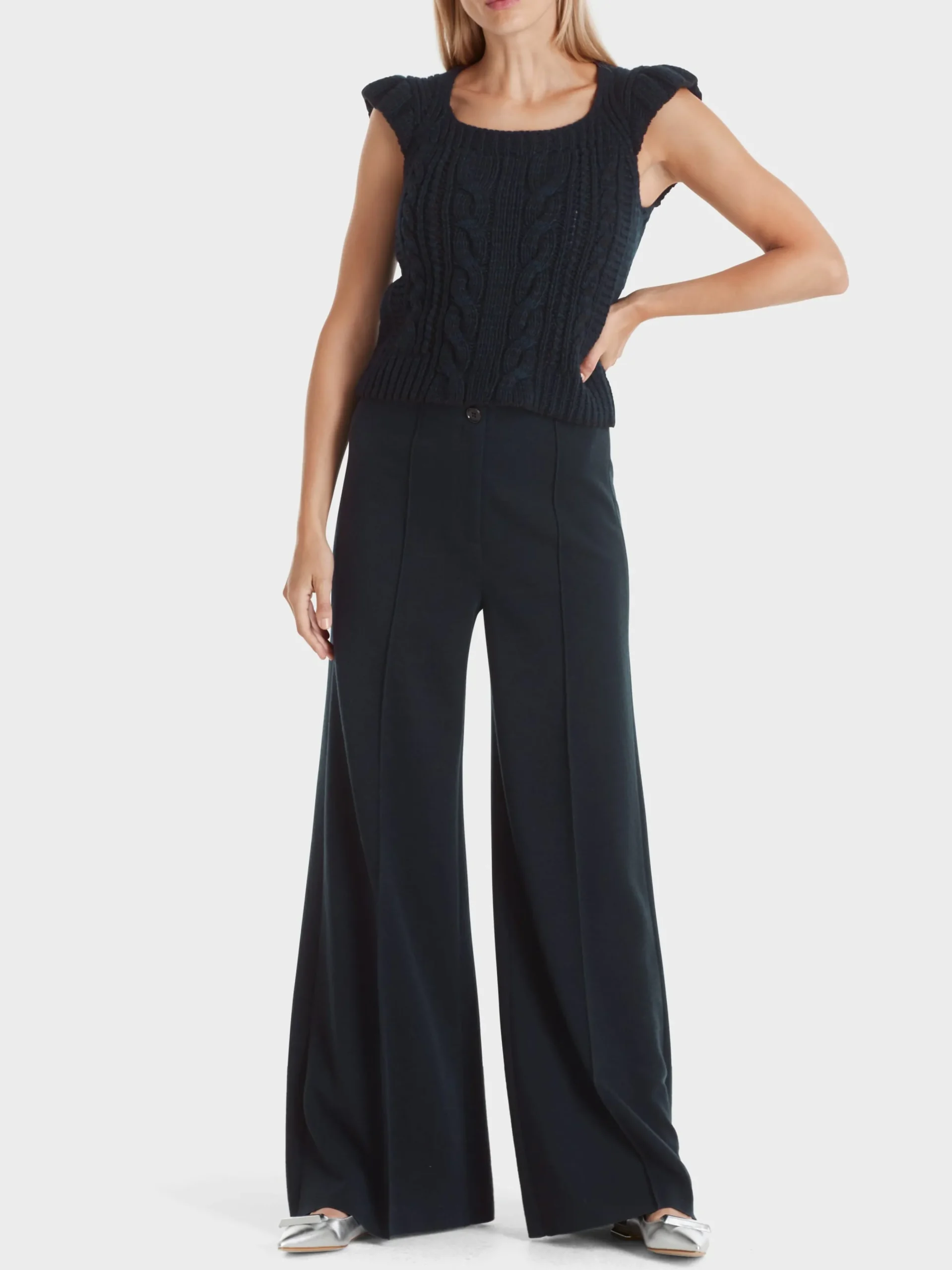 Marc Cain Hosen|Strick-HOSE FIENI KNITTED IN GERMANY midnight blue