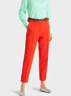 Marc Cain Hosen-HOSE FORDON MIT BUGFALTE UND STULPEN bright tomato