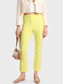 Marc Cain Hosen-HOSE FREDERICA AUS SCUBAJERSEY pale lemon