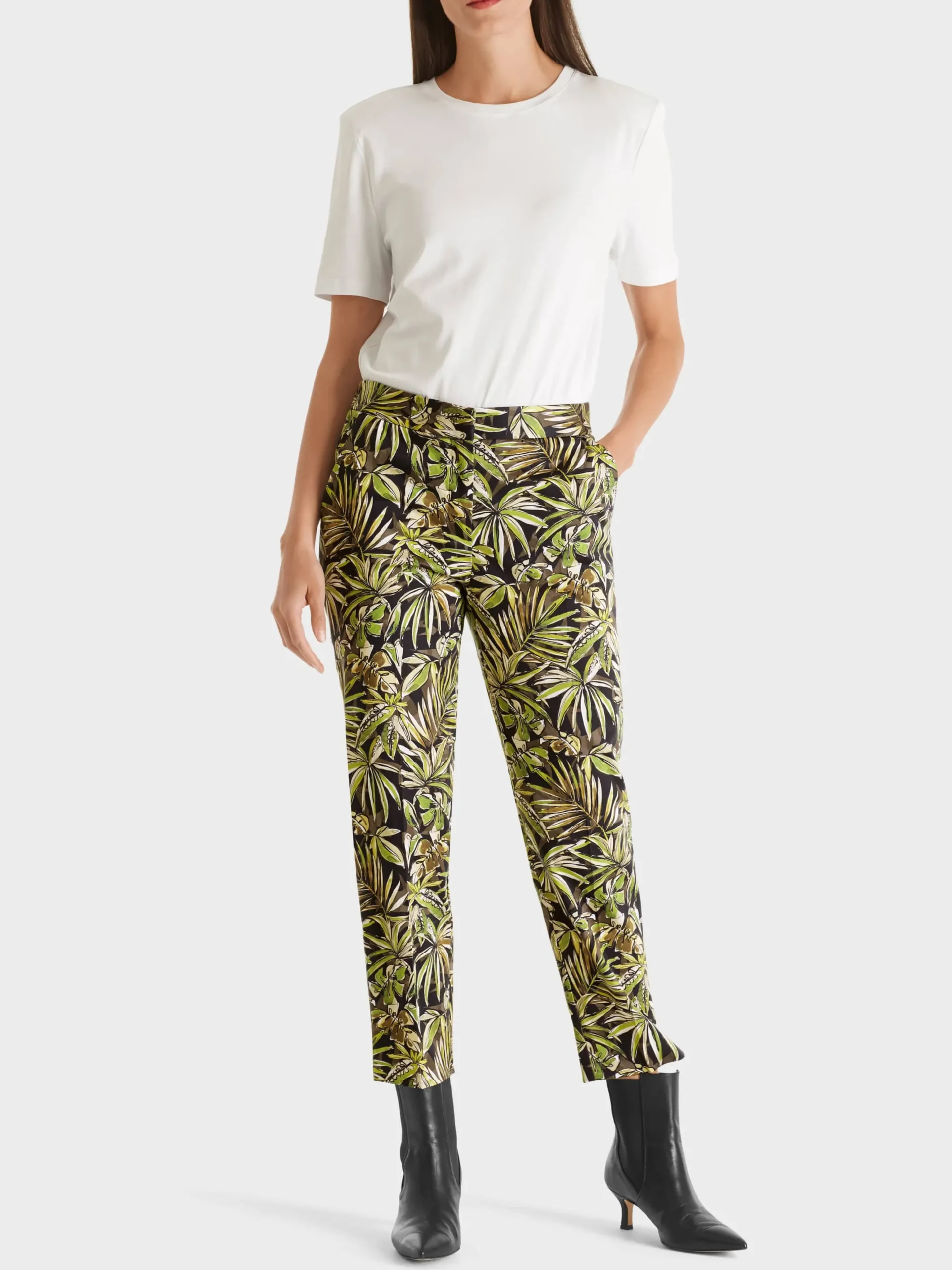 Marc Cain Hosen-HOSE FUSHUN MIT FLORALEM PRINT black
