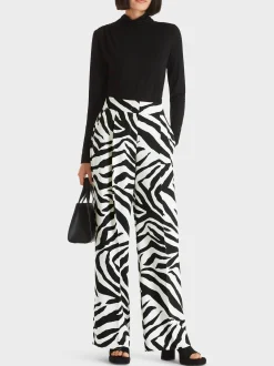Marc Cain Hosen|Hosenanzüge-HOSE IM ZEBRA-DESSIN white and black