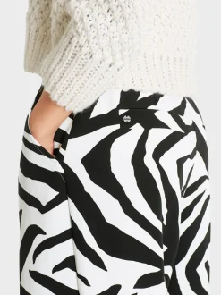 Marc Cain Hosen|Hosenanzüge-HOSE IM ZEBRA-DESSIN white and black
