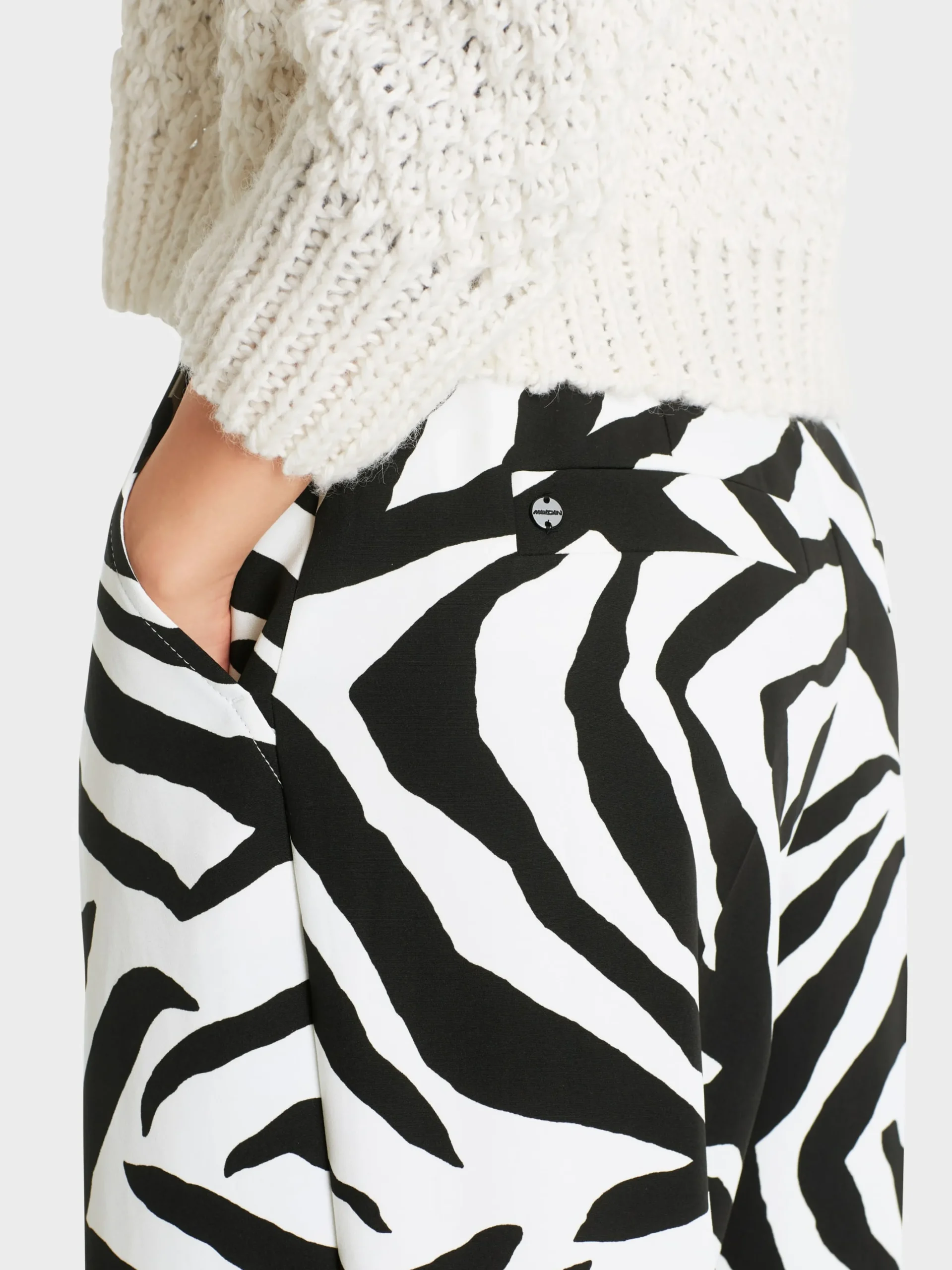 Marc Cain Hosen|Hosenanzüge-HOSE IM ZEBRA-DESSIN white and black