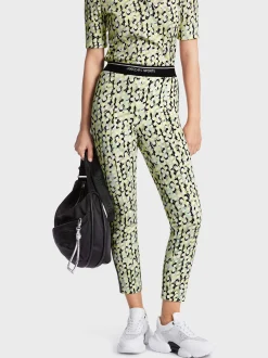 Marc Cain Hosen|Hosenanzüge-HOSE SOFIA – MIT ALLOVERPRINT UND GALON soft sage