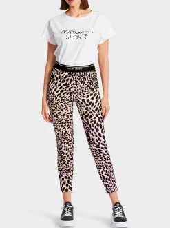 Marc Cain Hosen|Hosenanzüge-HOSE SOFIA MIT VERKÜRZTEM BEIN bright pink lavender