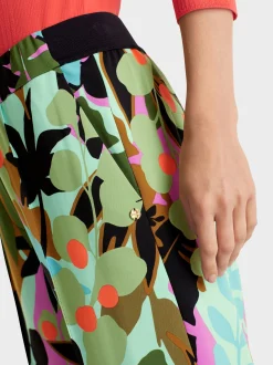 Marc Cain Hosen|Hosenanzüge-HOSE WASHINGTON - MIT ALLOVERPRINT soft malachite