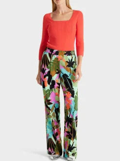 Marc Cain Hosen|Hosenanzüge-HOSE WASHINGTON - MIT ALLOVERPRINT soft malachite