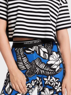 Marc Cain Hosen-HOSE WASHINGTON MIT MUSTERMIX white and black