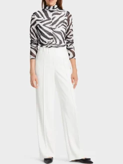 Marc Cain Hosenanzüge|Hosen-HOSE WASHINGTON MIT WEITEM BEIN off-white