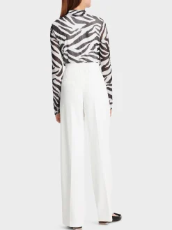 Marc Cain Hosenanzüge|Hosen-HOSE WASHINGTON MIT WEITEM BEIN off-white