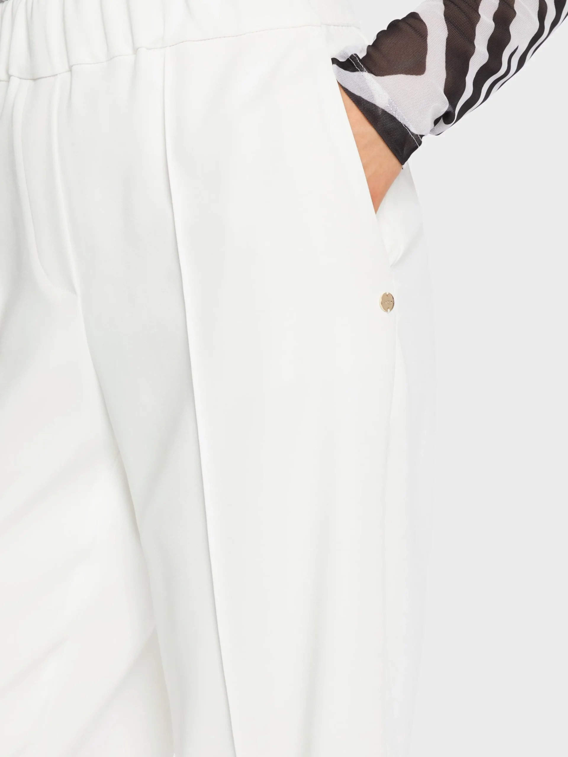 Marc Cain Hosenanzüge|Hosen-HOSE WASHINGTON MIT WEITEM BEIN off-white