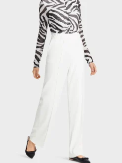 Marc Cain Hosenanzüge|Hosen-HOSE WASHINGTON MIT WEITEM BEIN off-white